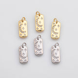 18K Gold PVD Moon sun star rectangle charm - Tarnish Resistant