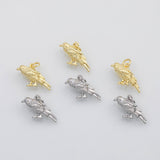 18K Gold PVD Bird crow raven charm s Charms - Tarnish Resistant