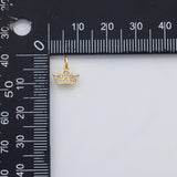 18K Gold PVD Crown charm s Gold Charms - Tarnish Resistant