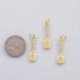 18K Gold PVD Spatula kitchen cooking charm s Charms - Tarnish Resistant