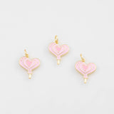 18K Gold PVD Heart balloon cy Enamel Charm Selection - Tarnish Resistant