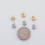 18K Gold PVD Small snail sea shell nautilus conch charm 22K s Charms - Tarnish Resistant