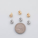 18K Gold PVD Small snail sea shell nautilus conch charm 22K s Charms - Tarnish Resistant
