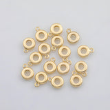 18K Gold PVD Bail charm s - open jump ring - Tarnish Resistant