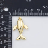 18K Gold PVD Blue whale charm s Charms - Tarnish Resistant