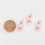 18K Gold PVD Ice cream bar icecream popsicle Enamel Charm Selection - Tarnish Resistant