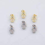 18K Gold PVD Hamsa evil eye charm s Gold Charms - Tarnish Resistant