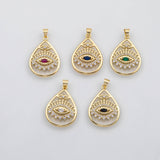 18K Gold PVD Fancy Evil eye charm s Charms - Tarnish Resistant