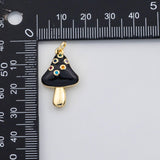 18K Gold PVD Enamel mushroom charm s Charms - Tarnish Resistant