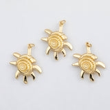 18K Gold PVD Sea turtle charm s Charms - Tarnish Resistant