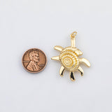 18K Gold PVD Sea turtle charm s Charms - Tarnish Resistant