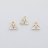 18K Gold PVD Unicorn Rainbow charm s Gold Charms - Tarnish Resistant