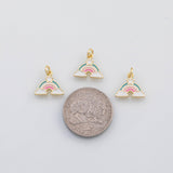 18K Gold PVD Unicorn Rainbow charm s Gold Charms - Tarnish Resistant