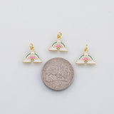 18K Gold PVD Unicorn Rainbow charm s Gold Charms - Tarnish Resistant