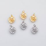 18K Gold PVD Flower lotus charm charm 22K s Charms - Tarnish Resistant