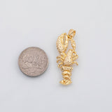 18K Gold PVD Lobster crawfish charm moveable body charm 22K s Charms - Tarnish Resistant
