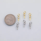 18K Gold PVD Key charm s Charms - Tarnish Resistant