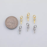 18K Gold PVD Key charm s Charms - Tarnish Resistant