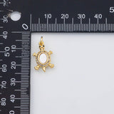 18K Gold PVD Turtle sea turtle charm with mother of pearl face - Tarnish Resistant