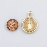 18K Gold PVD Catholic Mary Jesus Saint Spinning Spinnable charm - Tarnish Resistant