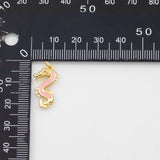 18K Gold PVD Chinese dragon enamel charm - Tarnish Resistant