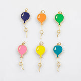 18K Gold pvd Party Balloon enamel charms - Tarnish Resistant