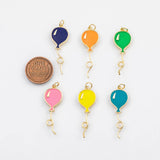 18K Gold PVD Party Balloon enamel charms - Tarnish Resistant