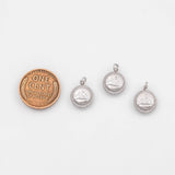 18K Gold PVD Fire mountain charm s Gold Charms - Tarnish Resistant