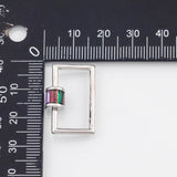 18K Gold pvd 22k Rectangle Carabiner Screw Clasp , Carabiner Lock Connector, Spring Push Gate Finding Bracelet - Tarnish Resistant