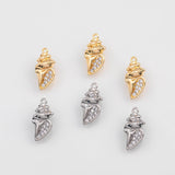 18K Gold PVD Conch shell sea shell charm 22k s Gold Charms - Tarnish Resistant