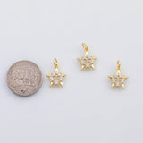 18K Gold PVD Star charm s Charms - Tarnish Resistant