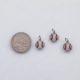 18K Gold PVD Baseball charm - Tarnish Resistant