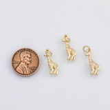 18K Gold PVD Giraffe animal charm - Tarnish Resistant