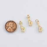 18K Gold PVD Giraffe animal charm - Tarnish Resistant