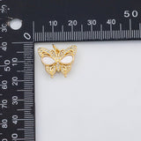 18K Gold PVD Butterfly mother of pearl face charm - Tarnish Resistant