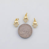 18K Gold PVD Hamsa heart h of fatima charm s Gold Charms - Tarnish Resistant