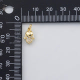 18K Gold PVD Hamsa heart h of fatima charm s Gold Charms - Tarnish Resistant