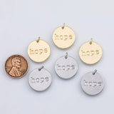 18K Gold PVD Hope charm - Tarnish Resistant