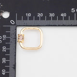 18K Gold PVD Square Carabiner Clasp , Carabiner Lock Connector, Spring Push Gate Finding Bracelet - Tarnish Resistant