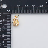 18K Gold PVD 3D Sea shell conch sea snail nautilus charm 22K s Charms - Tarnish Resistant