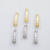18K Gold PVD Microphone charm s Charms - Tarnish Resistant