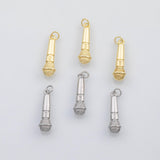 18K Gold PVD Microphone charm s Charms - Tarnish Resistant