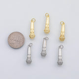 18K Gold PVD Microphone charm s Charms - Tarnish Resistant