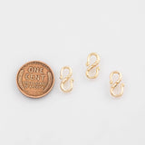 18K Gold pvd S-Hook 7x13mmPendant, Charm - Tarnish Resistant