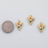 18K Gold PVD Triangle multicolor charm s Charms - Tarnish Resistant
