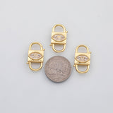 18K Gold PVD Double ended snap clasp s Charms - Tarnish Resistant