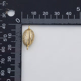 18K Gold PVD Puka Cowrie shell connector charm s Charms - Tarnish Resistant