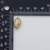 18K Gold PVD Puka Cowrie shell connector charm s Charms - Tarnish Resistant