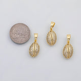 18K Gold PVD Puka shell charm s Charms - Tarnish Resistant