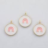 18K Gold PVD Rainbow enamel charm s Charms - Tarnish Resistant